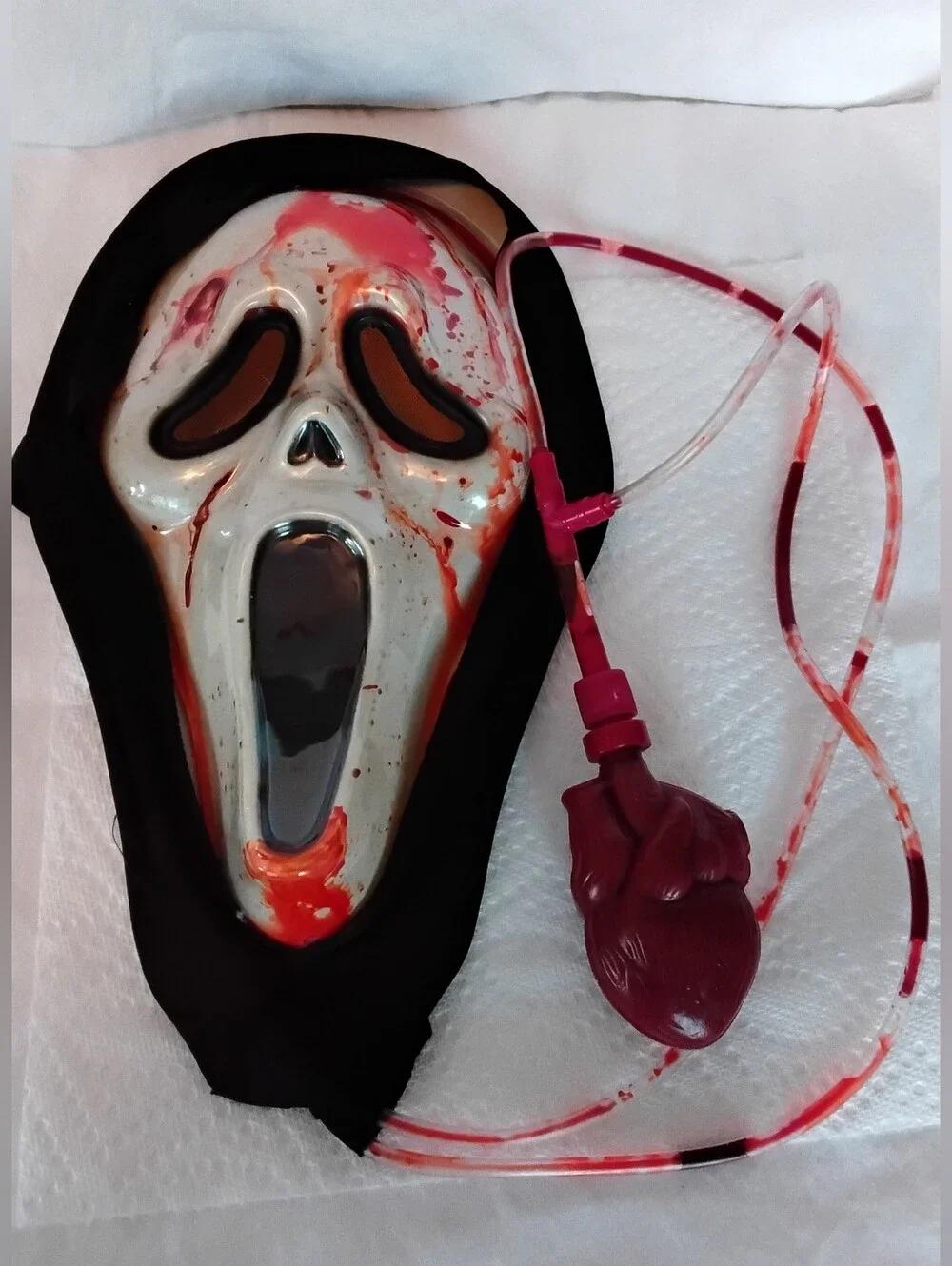 Vtg Kids Fun World Bleeding Ghost Face Mask